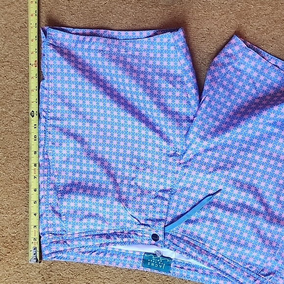 Jachs New York Swim Trunks Men's Size Large Pink Blue Lined Bathing Suit Shorts - Picture 14 of 15
